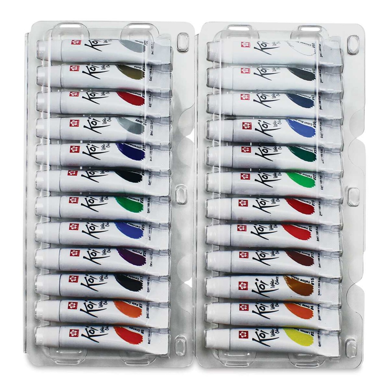 Sakura Koi Watercolor - Set of 24, Assorted Colors, 5 ml, Tubes